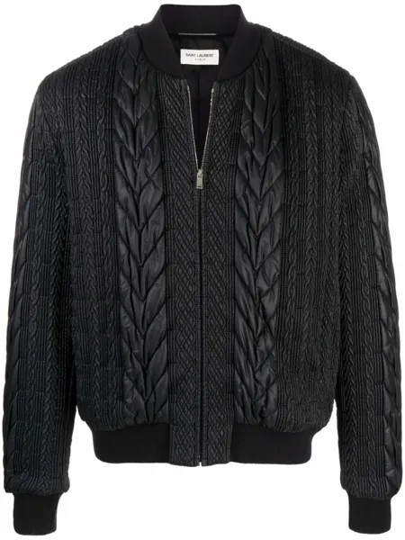 Стеганая куртка Saint Laurent, черный