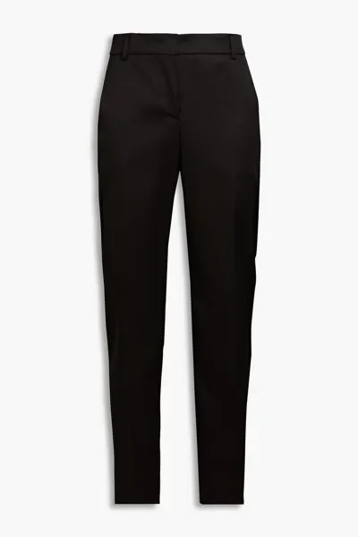 Атласные зауженные брюки Boutique Moschino, черный