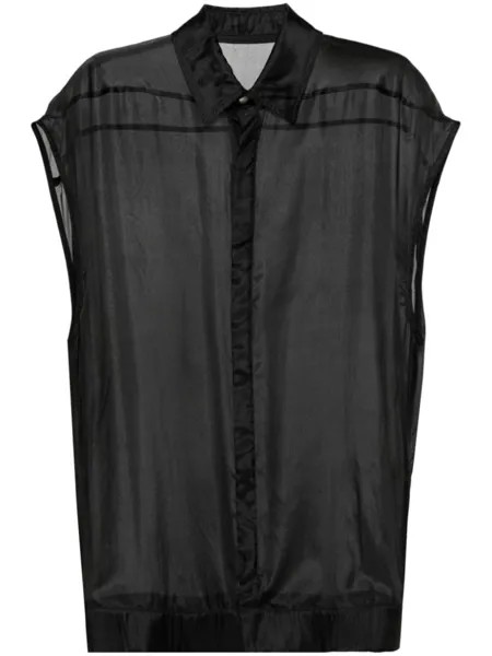 Rick Owens шелковая блузка SL Jumbo, черный