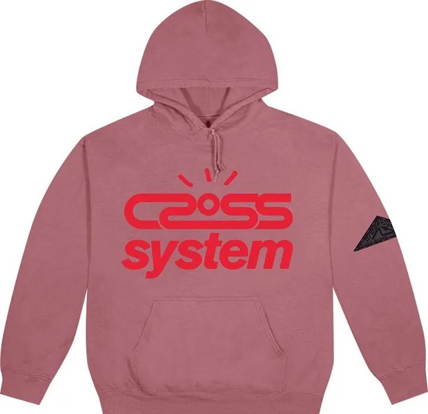 Худи Cactus Jack by Travis Scott Cross System Hoodie 'Washed Pink', розовый