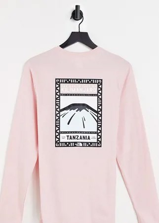 Розовый лонгслив с розовым принтом The North Face Faces – эксклюзивно для ASOS-Розовый цвет