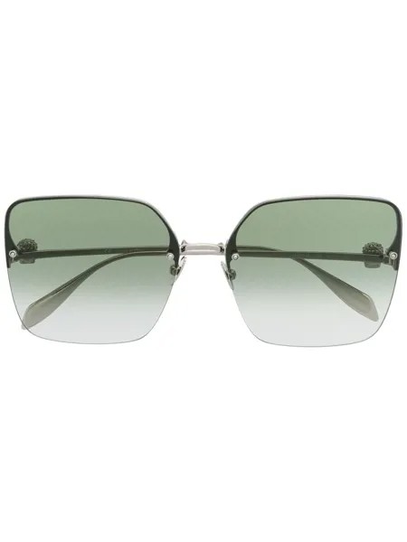 Alexander McQueen Eyewear солнцезащитные очки в массивной оправе