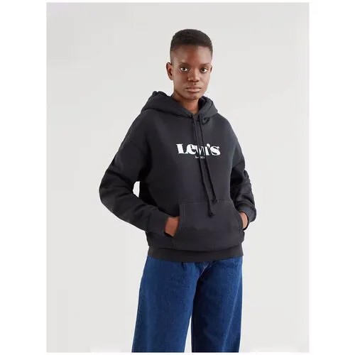 Худи LEVI`S Graphic Standard Hoodie 18487-0004 женское, цвет чёрный, размер S