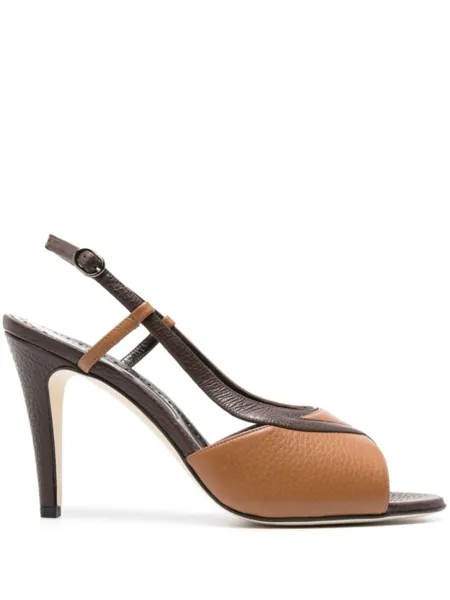 Manolo Blahnik босоножки Flora 90, коричневый
