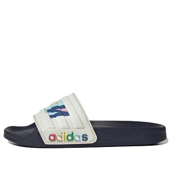 Шлепанцы adidas neo Adilette Shower Cozy Wear-resistant Shoe Unisex White HQ3654, разноцветный