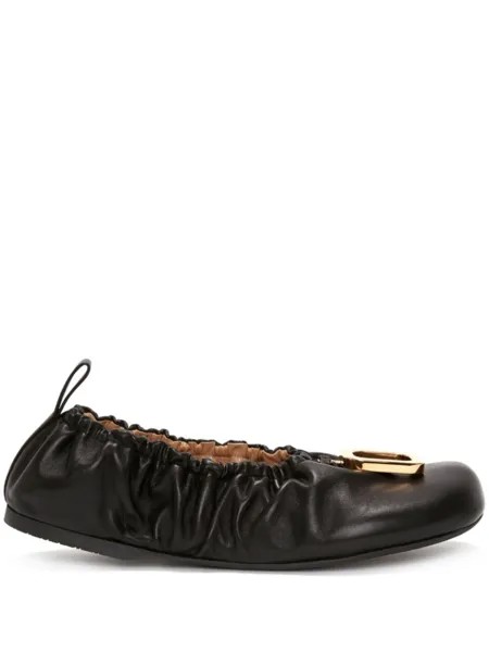 JW Anderson балетки с пряжкой, черный
