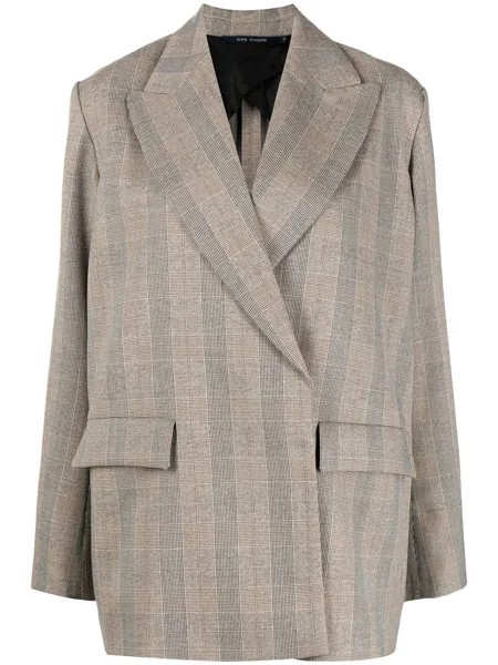 Sofie D'hoore oversized check single-breasted blazer