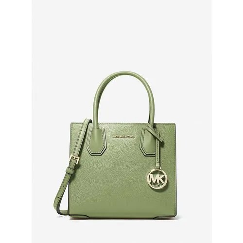 Сумка тоут MICHAEL KORS, фактура зернистая, зеленый