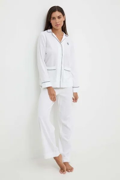 Льняная пижама Lauren Ralph Lauren, белый