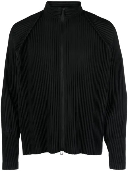 Homme Plissé Issey Miyake плиссированный бомбер Mc October, черный
