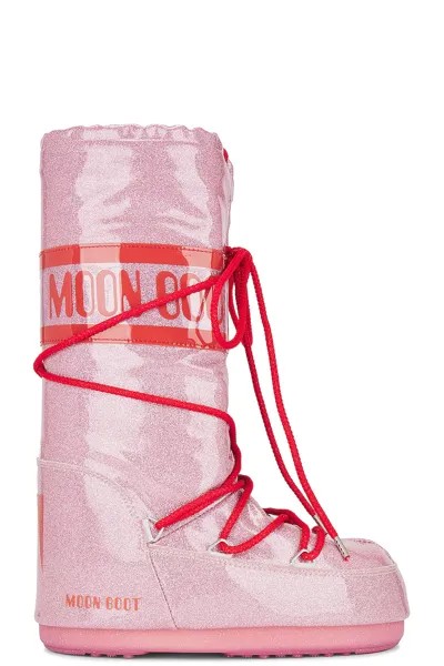 Ботинки Moon Boot Icon Glitter, розовый