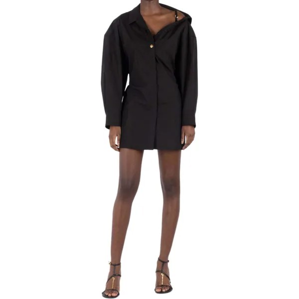 Платье с длинными рукавами женское черное Jacquemus