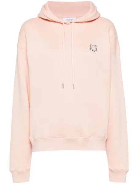 Maison Kitsuné худи с нашивкой, розовый