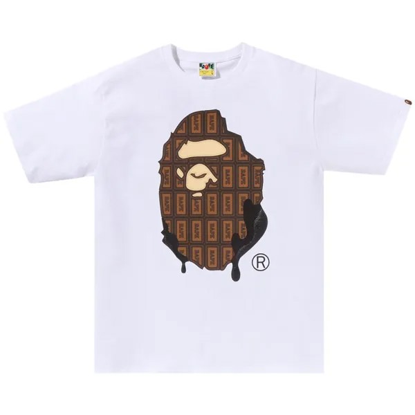 Футболка BAPE Valentine Chocolate Ape Head Tee 'White', белый