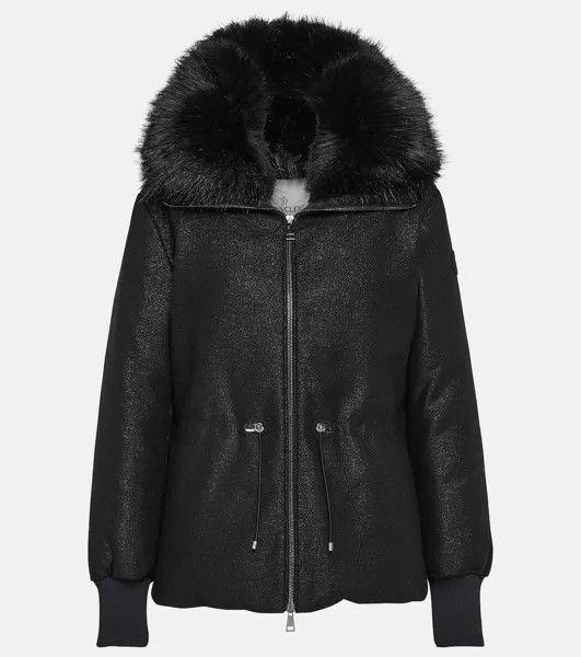 Куртка autour из смесовой шерсти Moncler, черный