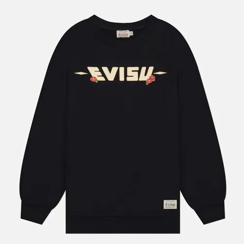 Толстовка Evisu, силуэт свободный, размер L, черный