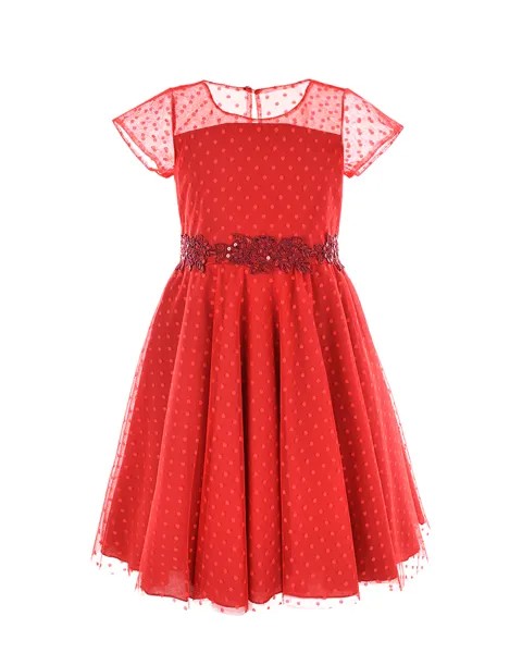 Красное платье с поясом Aletta детское