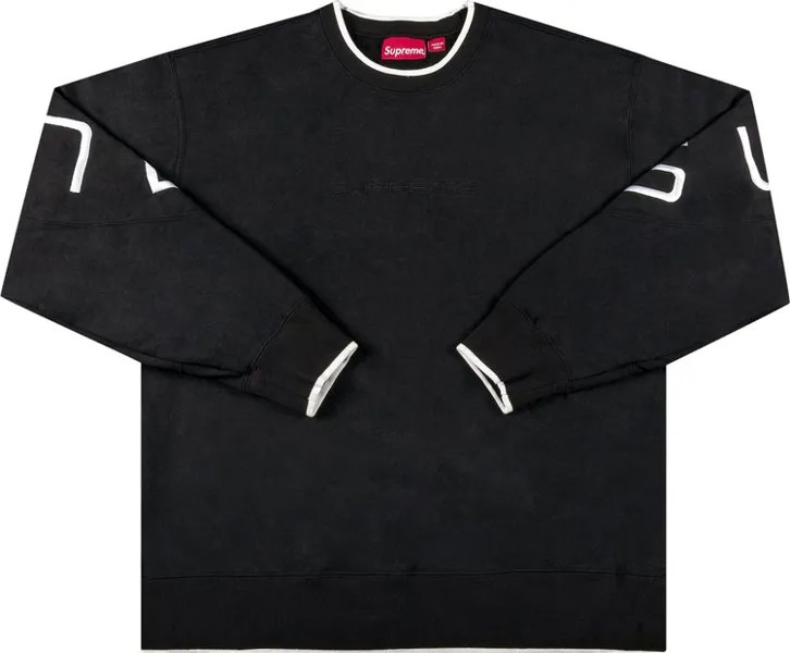 Толстовка Supreme Stretch Crewneck 'Black', черный