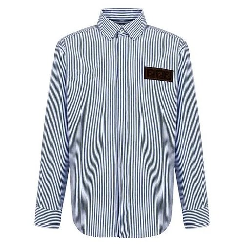 Рубашка FENDI размер 152, голубой/полоска