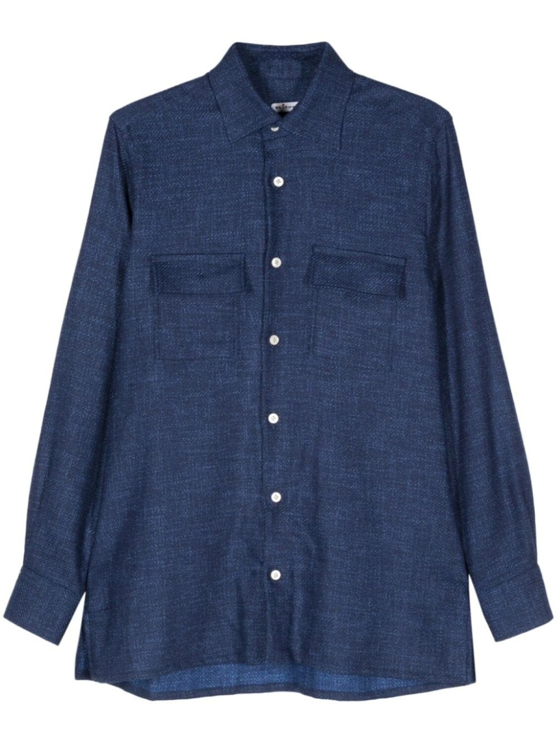 Kiton рубашка с длинным рукавом, синий