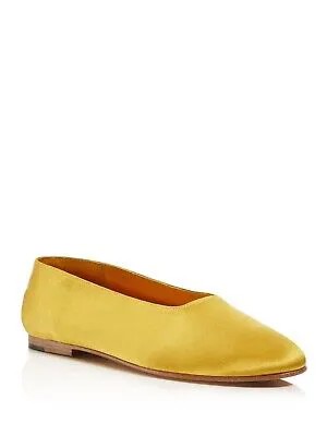 ВИНС. Женские туфли на плоской подошве без застежек Maxwell с круглым носком цвета палевого желтого цвета 5 м