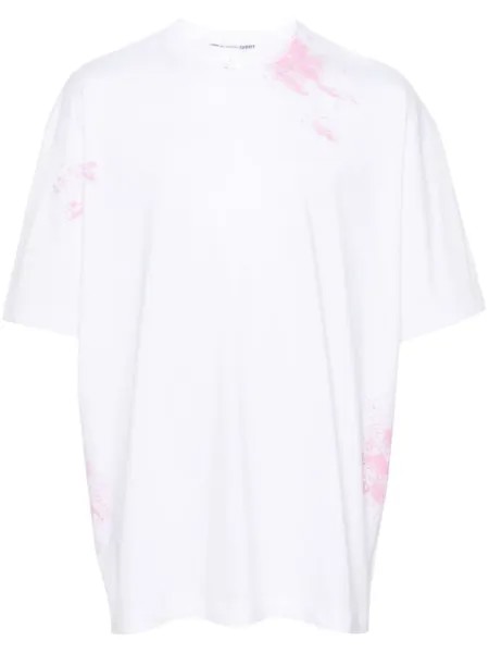 Comme Des Garçons Shirt футболка с эффектом разбрызганной краски, белый