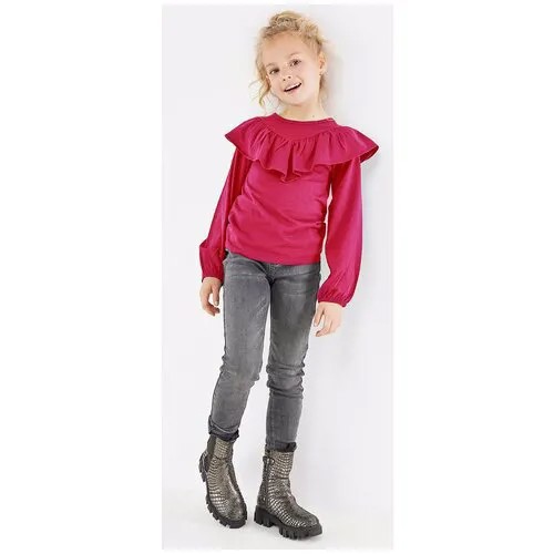 Лонгслив для девочек MEXX; цвет Dark Pink р. 158-164