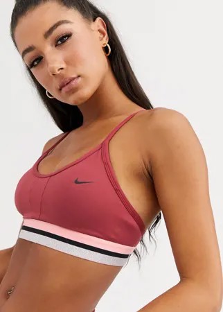 Розовый бюстгальтер Nike Training-Розовый цвет