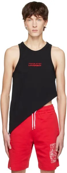Черная асимметричная майка Charles Jeffrey Loverboy