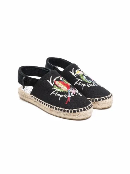 Kenzo Kids embroidered slingback sandals
