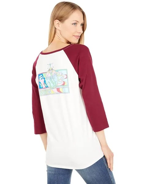 Футболка Burton Tuplin Raglan T-Shirt, цвет Stout White/Mulled Berry