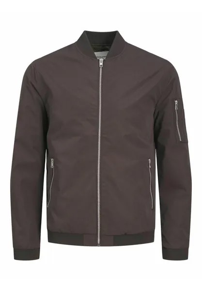 Бомбер JJERUSH Jack & Jones, темно-коричневый