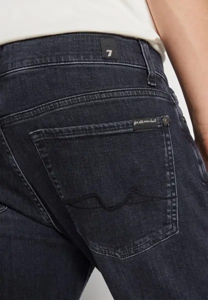 Джинсы слим Stretch 7 for all mankind, черные