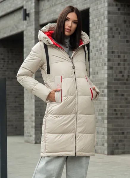 Пальто женское WINTERRA 57130 бежевое 46 RU
