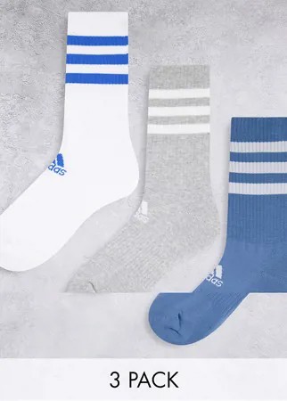 Набор из 3 пар разноцветных носков с полосками adidas Training-Разноцветный