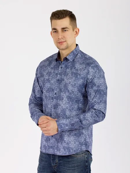 Рубашка мужская PANTAMO GD30700030 синяя 2XL