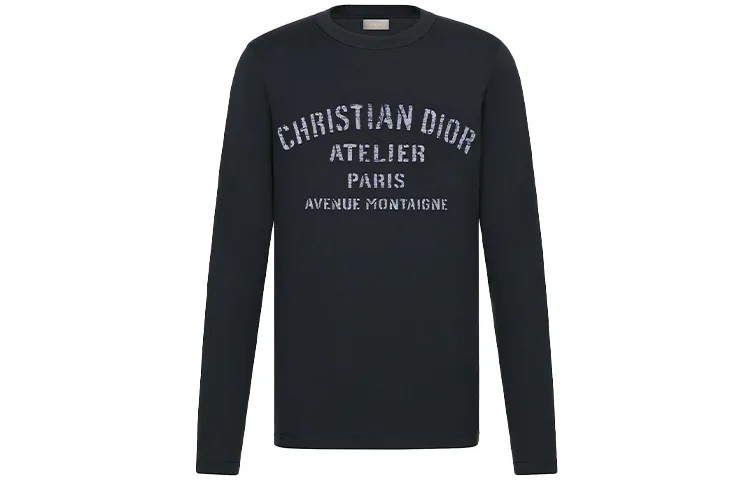 Ежеквартальные новинки Футболка мужская темно-синяя Dior, синий