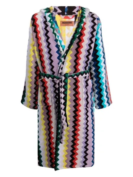 Missoni Home халат с узором зигзаг, черный