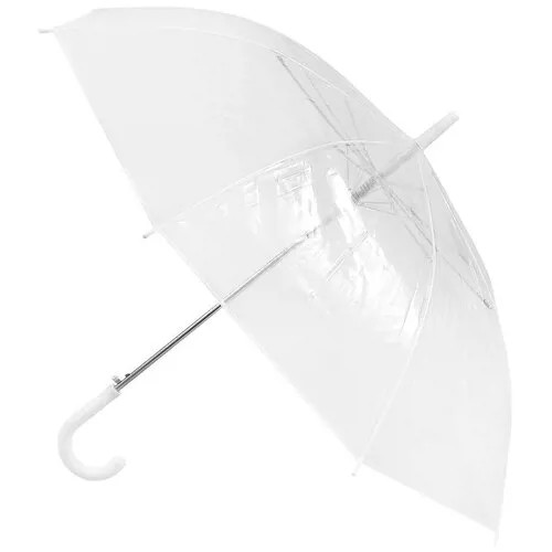 Зонт женский 340R Dolphin трость прозрачный купол (350 г)