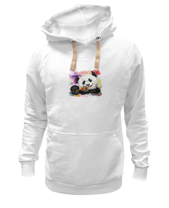 Худи Printio Панда с леденцом белое 3XL