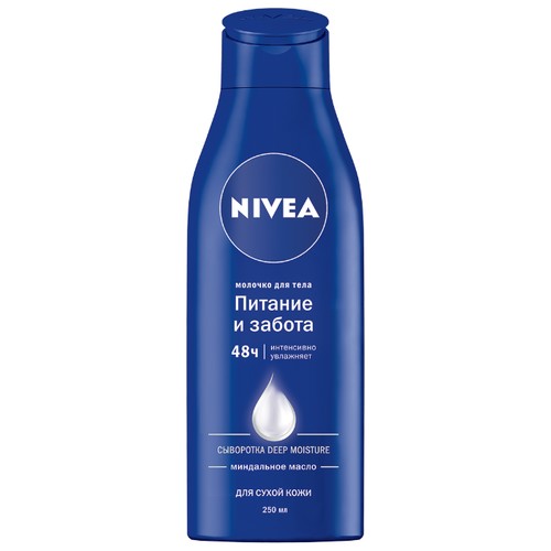 Молочко для тела Nivea Питание и забота для сухой кожи c миндальным маслом, 250 мл