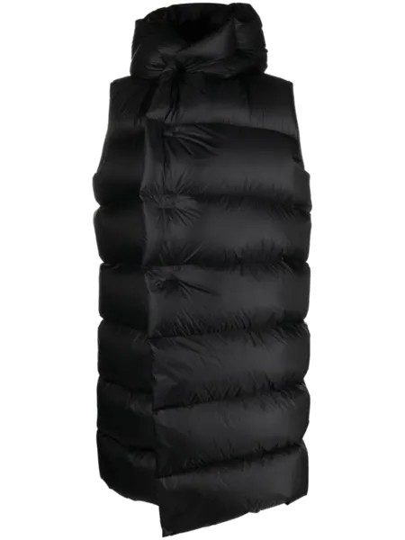 Rick Owens дутый жилет Liner с капюшоном, черный