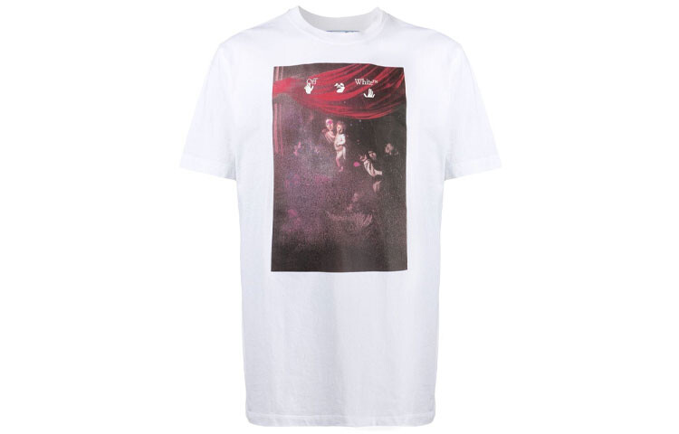 Футболка Regular Fit с изображением картины Караваджо Off-White, белый