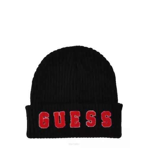 Шапка GUESS, размер OneSize, черный, красный