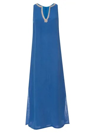 Платье 120% lino P0W400X 44 синий