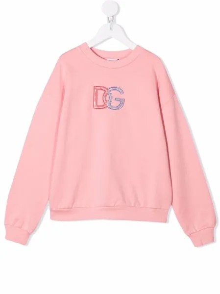 Dolce & Gabbana Kids толстовка с нашивкой-логотипом