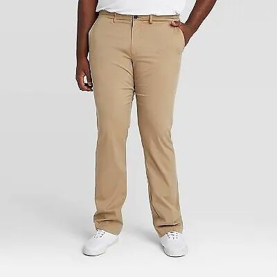 Мужские брюки чинос прямого кроя Big - Tall — Goodfellow - Co, бежевый, 50x32
