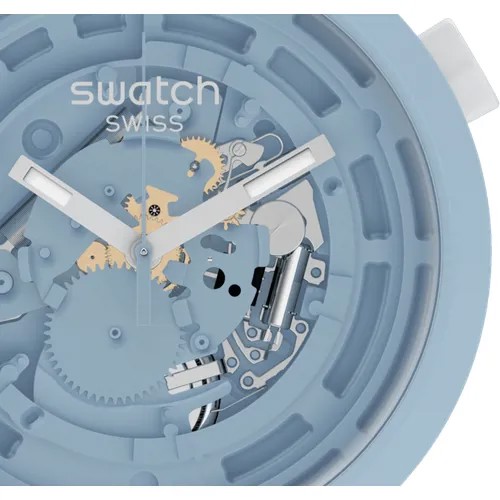 Наручные часы swatch Наручные часы SWATCH C-BLUE SB03N100, синий