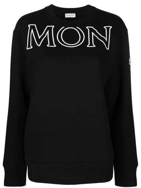 Moncler свитер с логотипом, черный