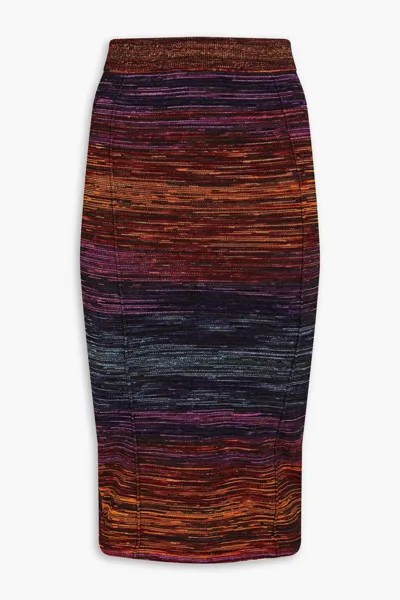 Дерзкая трикотажная юбка-карандаш космического цвета Rotate Birger Christensen, многоцветный
